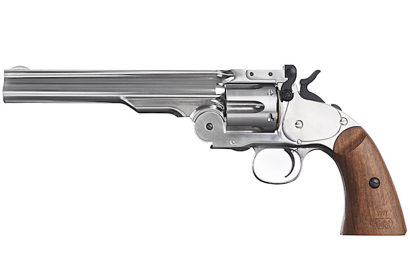 Gun Heaven 1877 MAJOR 3 6mm Co2 Revolver - Silver