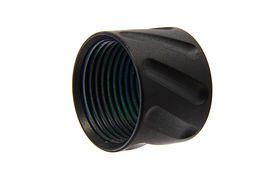 5KU Diagonals Knurled Thread Protector - 14mm CCW - Black