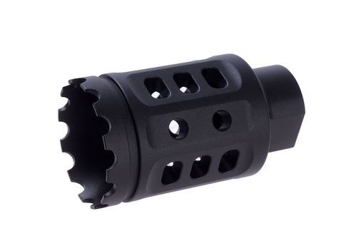 G&P Meat Cutter (S) for Tokyo Marui M16 Series (14mm CW  & CCW Adaptor included) - Black